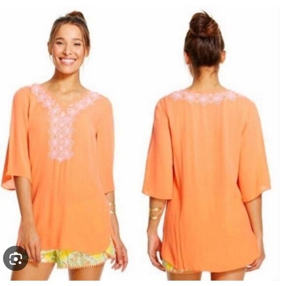 Lilly Pulitzer- Women's orange tunic- size Medium - Picture 1 of 7
